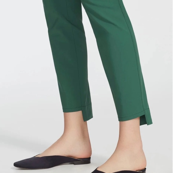 NWT LAFAYETTE 148 BI-STRETCH STEP HEM MANHATTAN PANT ELM GREEN SIZE 6 - $398 - Picture 4 of 7